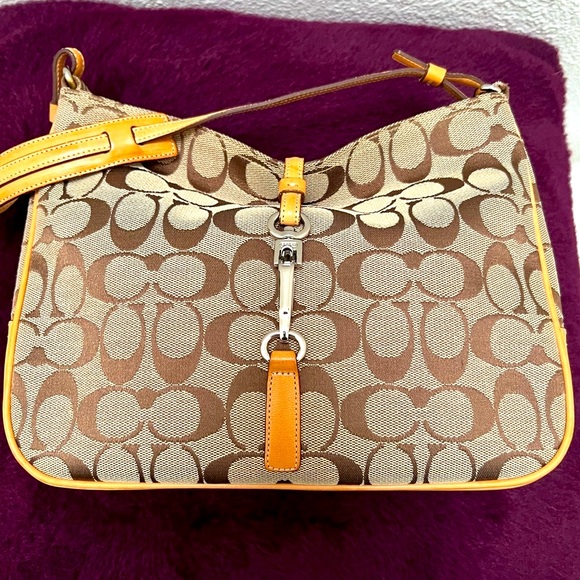 Coach Brown Monogram Shoulder Bag - Picture 12 of 12